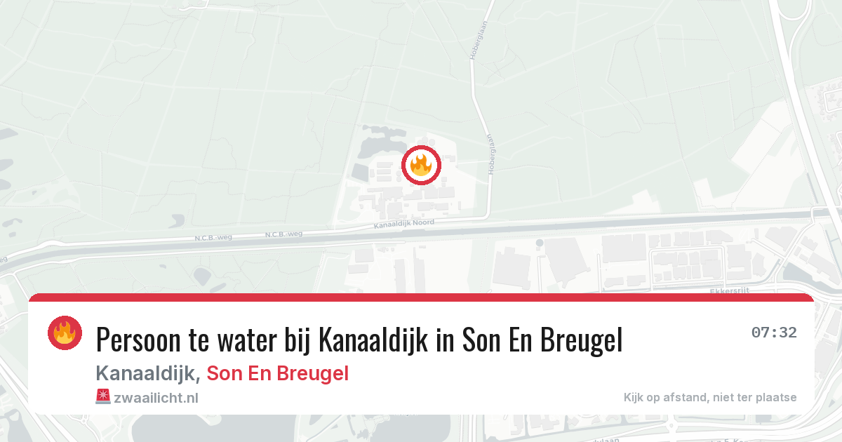 Persoon te water bij Kanaaldijk in Son En Breugel — 5 jun 2026