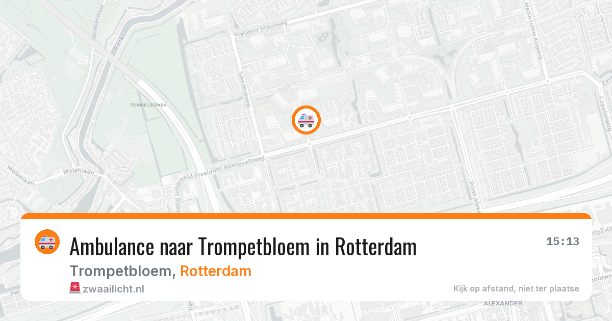 Ambulance naar Trompetbloem in Rotterdam — 11 mrt 2026