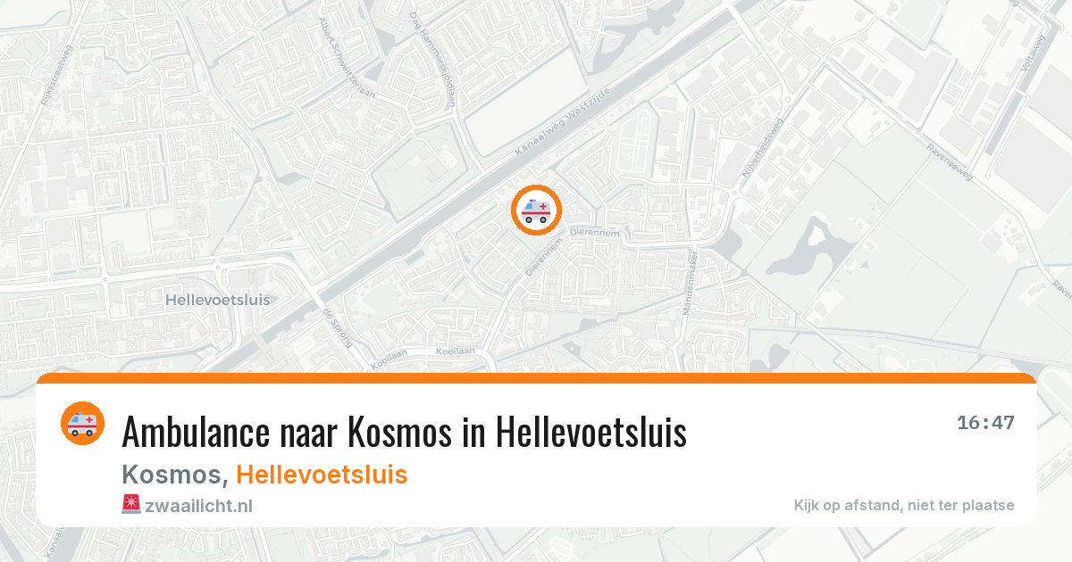 Ambulance naar Kosmos in Hellevoetsluis — 20 jun 2026