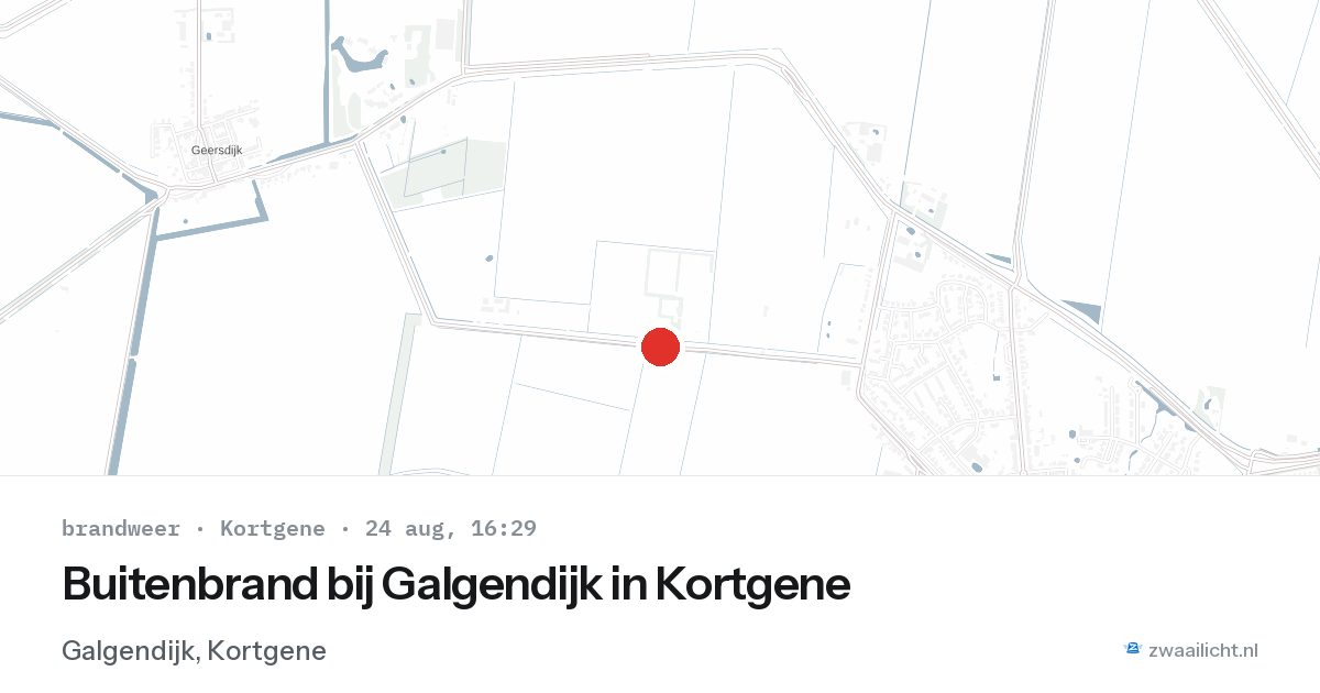 Buitenbrand bij Galgendijk in Kortgene — 24 aug 2026