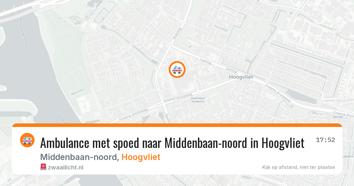 Ambulance met spoed naar Middenbaan-noord in Hoogvliet — 4 mei 2026