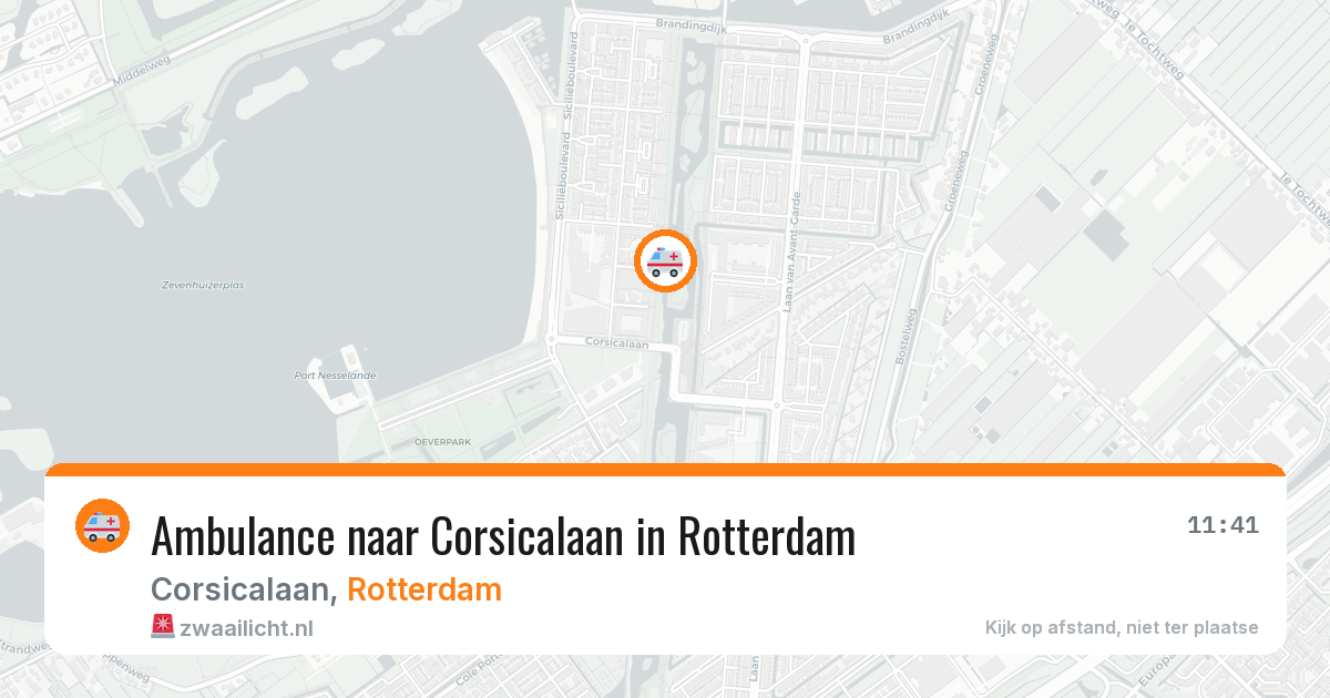 Ambulance naar Corsicalaan in Rotterdam — 30 jul 2026