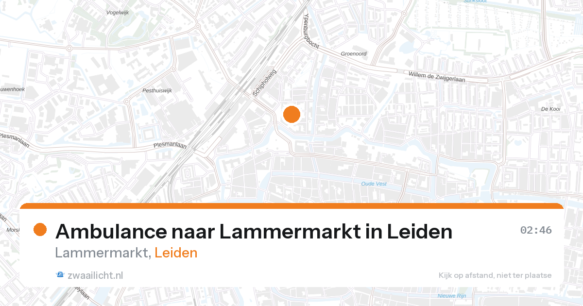 Ambulance naar Lammermarkt in Leiden — 7 feb 2026