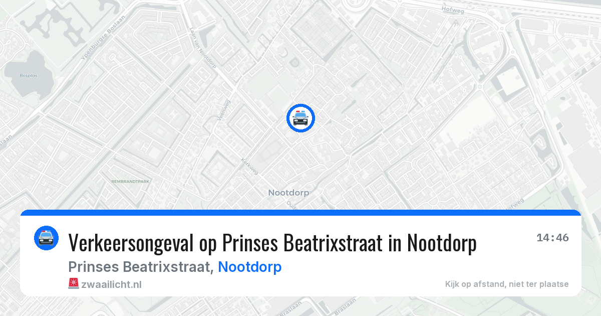 Verkeersongeval op Prinses Beatrixstraat in Nootdorp — 19 apr 2026