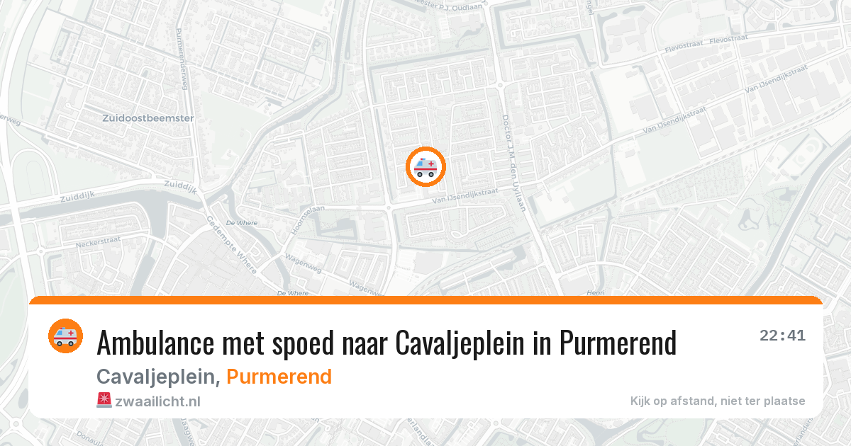 Ambulance met spoed naar Cavaljeplein in Purmerend — 25 jul 2026
