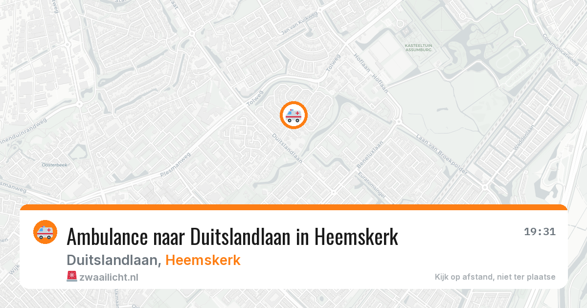 Ambulance naar Duitslandlaan in Heemskerk — 30 mrt 2026