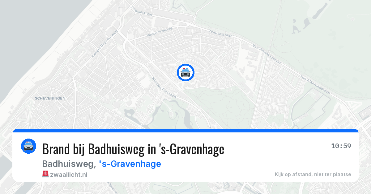 Brand bij Badhuisweg in 's-Gravenhage — 26 mrt 2026
