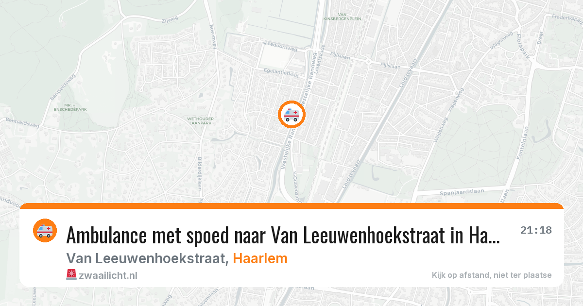 Ambulance met spoed naar Van Leeuwenhoekstraat in Haarlem — 1 jul 2026