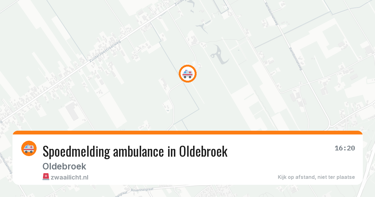 Spoedmelding ambulance in Oldebroek — 26 jun 2026