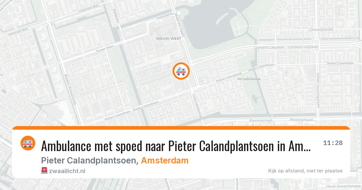 Ambulance met spoed naar Pieter Calandplantsoen in Amsterdam — 23 jun 2026