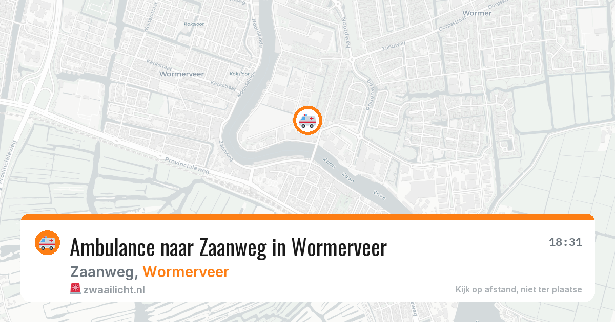Ambulance naar Zaanweg in Wormerveer — 3 aug 2026