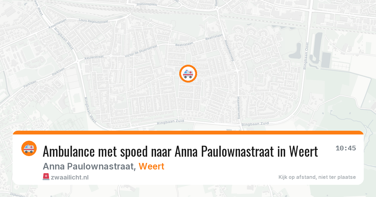 Ambulance met spoed naar Anna Paulownastraat in Weert — 19 jun 2026