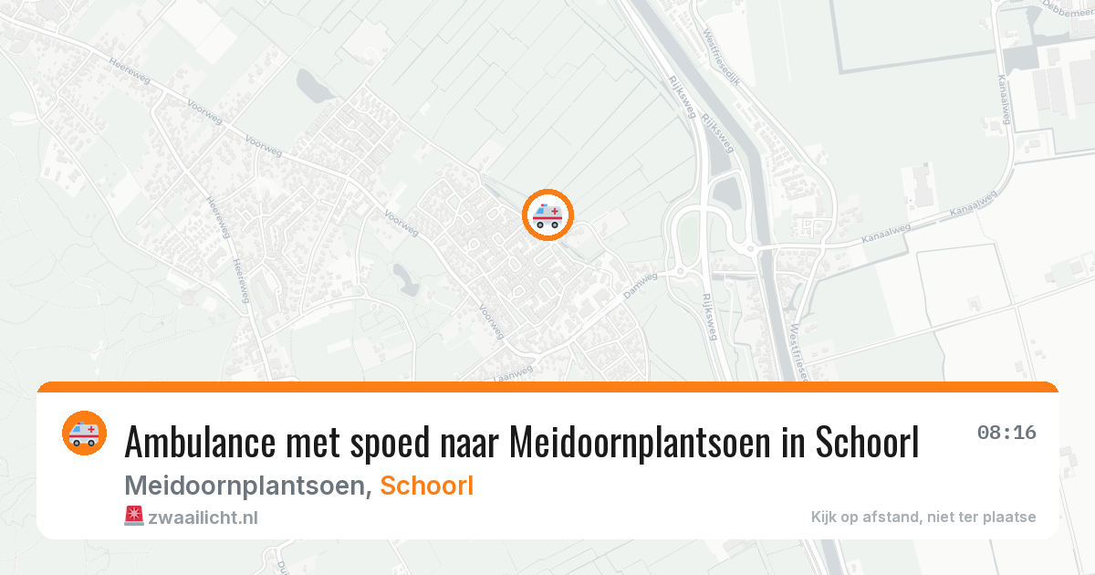Ambulance met spoed naar Meidoornplantsoen in Schoorl — 29 apr 2026