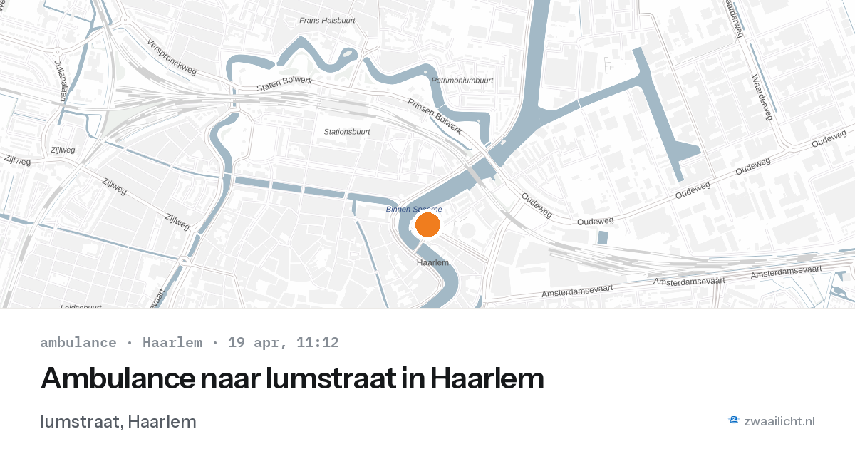 Ambulance naar Iumstraat in Haarlem — 19 apr 2026