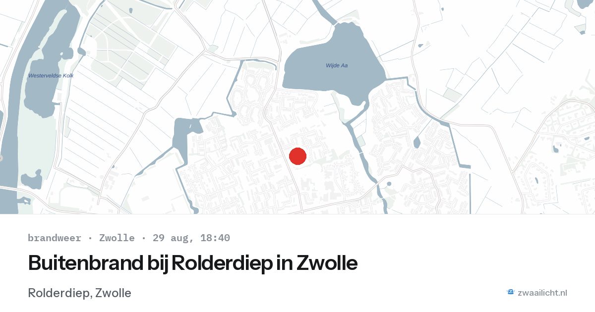 Buitenbrand bij Rolderdiep in Zwolle — 29 aug 2026