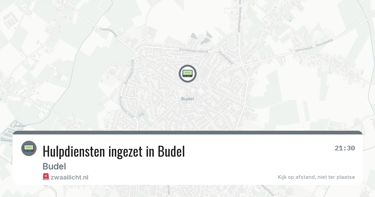 Hulpdiensten ingezet in Budel — 31 jan 2026 | 🚨 Zwaailicht.nl