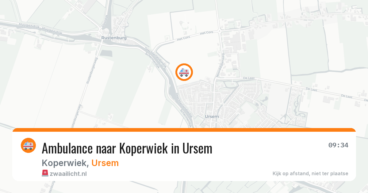 Ambulance naar Koperwiek in Ursem — 27 jul 2026