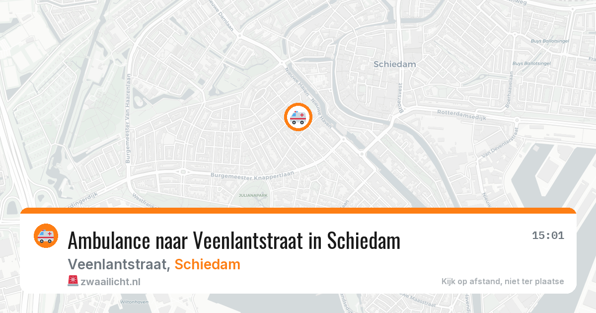 Ambulance naar Veenlantstraat in Schiedam — 7 jul 2026