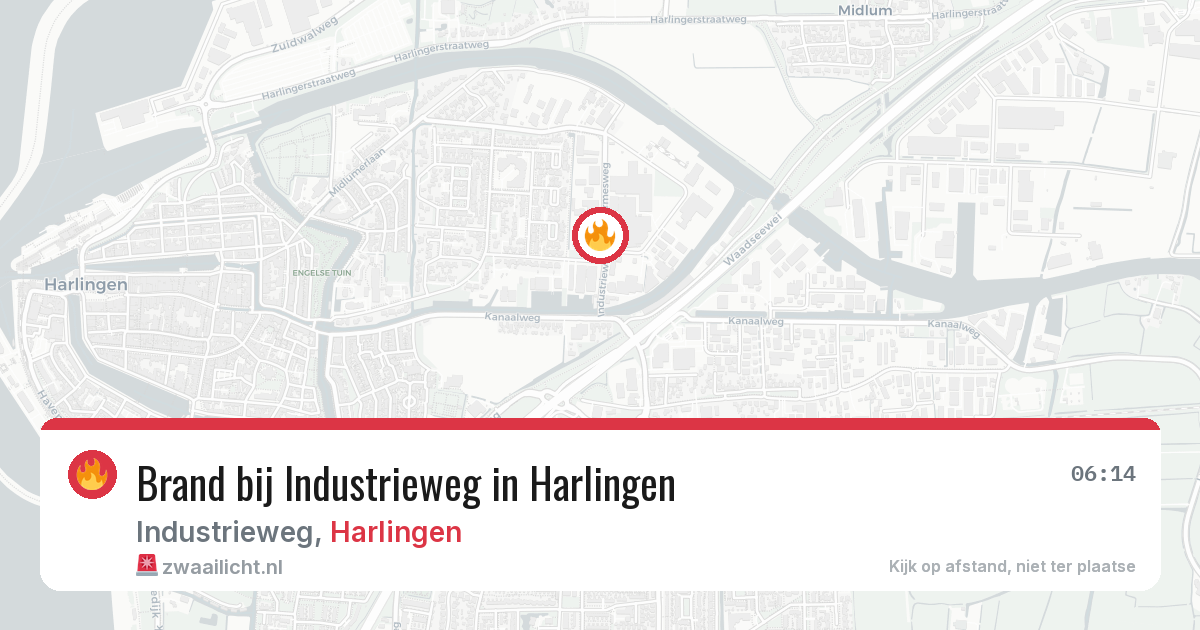 Brand bij Industrieweg in Harlingen — 24 mei 2026
