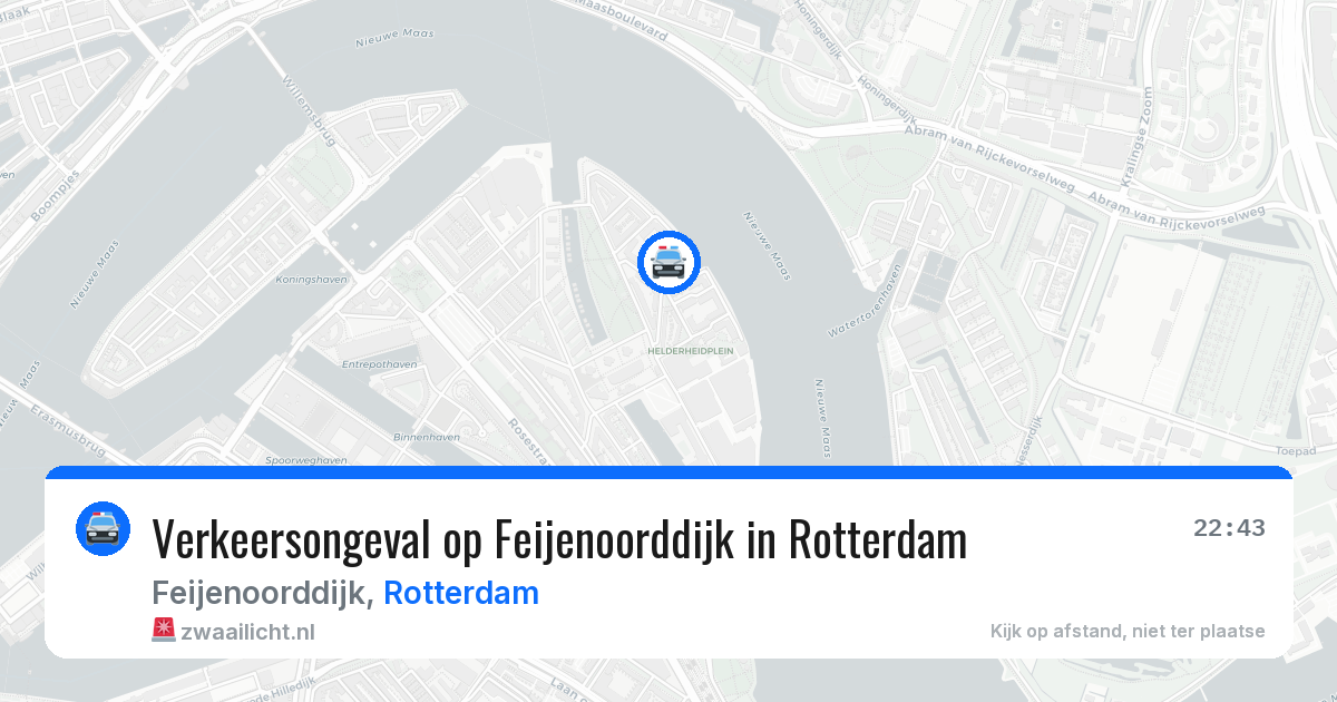 Verkeersongeval op Feijenoorddijk in Rotterdam — 4 apr 2026