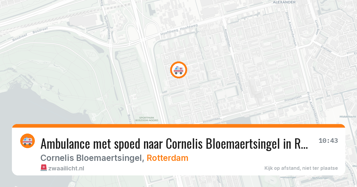 Ambulance met spoed naar Cornelis Bloemaertsingel in Rotterdam — 6 jul 2026