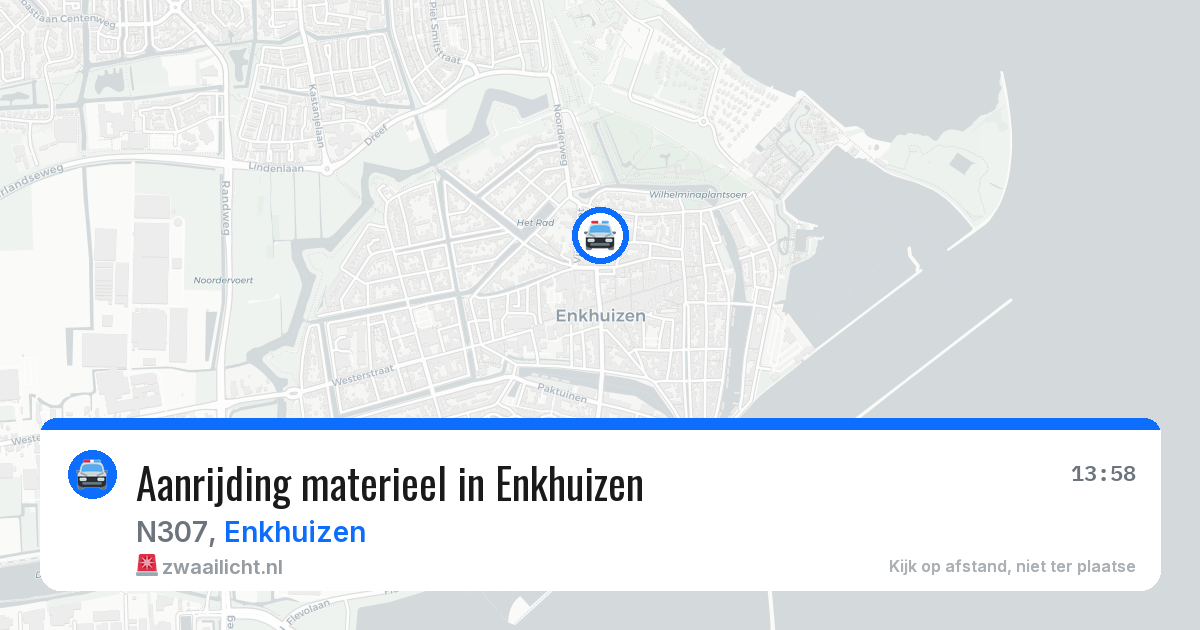 Aanrijding materieel in Enkhuizen — 21 jul 2026
