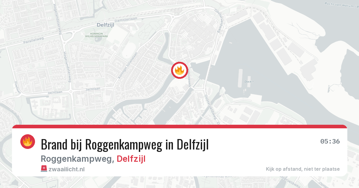 Brand bij Roggenkampweg in Delfzijl — 8 jul 2026
