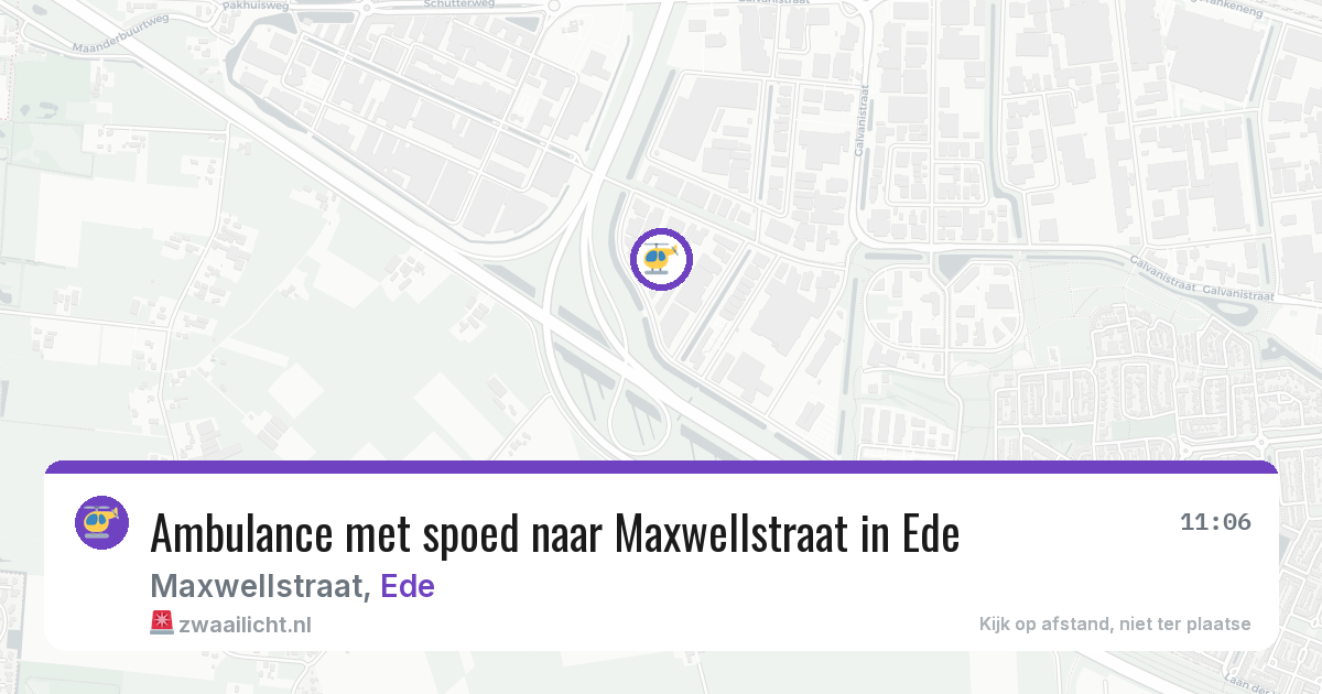 Ambulance met spoed naar Maxwellstraat in Ede — 3 jun 2026