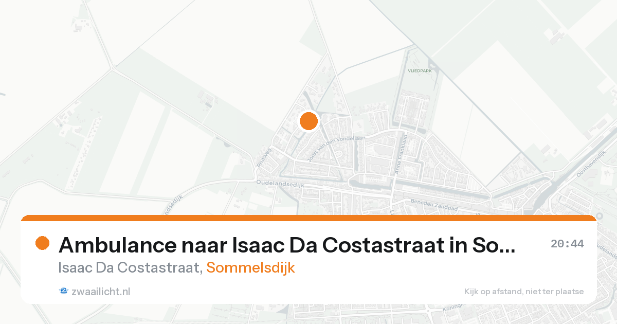 Ambulance naar Isaac Da Costastraat in Sommelsdijk — 5 jul 2026