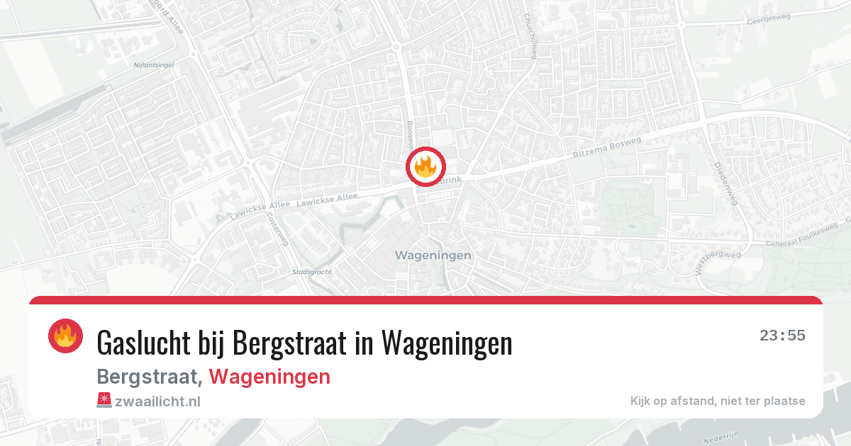 Gaslucht bij Bergstraat in Wageningen — 6 mei 2026