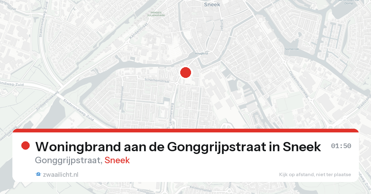 Woningbrand aan de Gonggrijpstraat in Sneek — 11 aug 2026