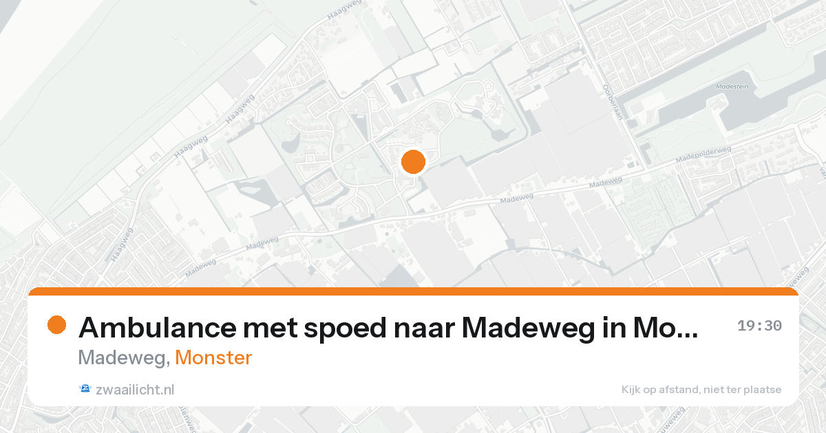 Ambulance met spoed naar Madeweg in Monster — 15 aug 2026