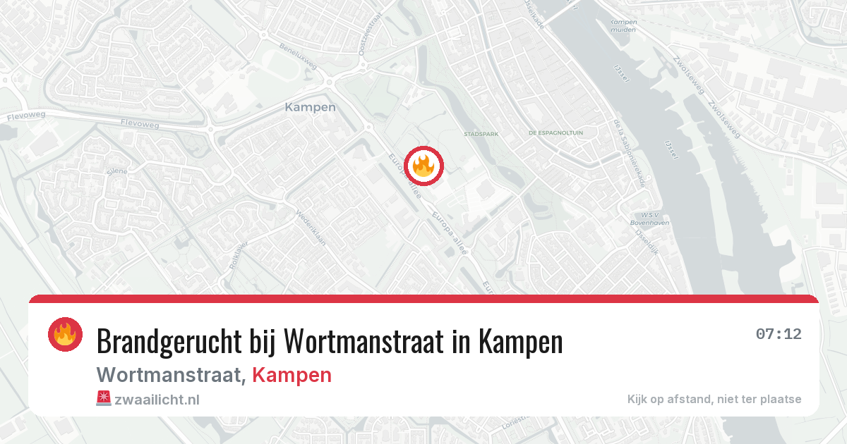 Brandgerucht bij Wortmanstraat in Kampen — 28 jul 2026