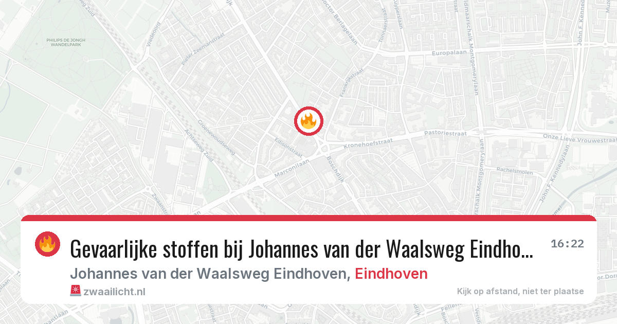 Gevaarlijke stoffen bij Johannes van der Waalsweg Eindhoven in Eindhoven — 13 mrt 2026