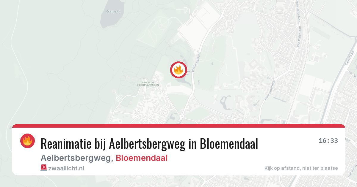 Reanimatie bij Aelbertsbergweg in Bloemendaal — 13 jun 2026