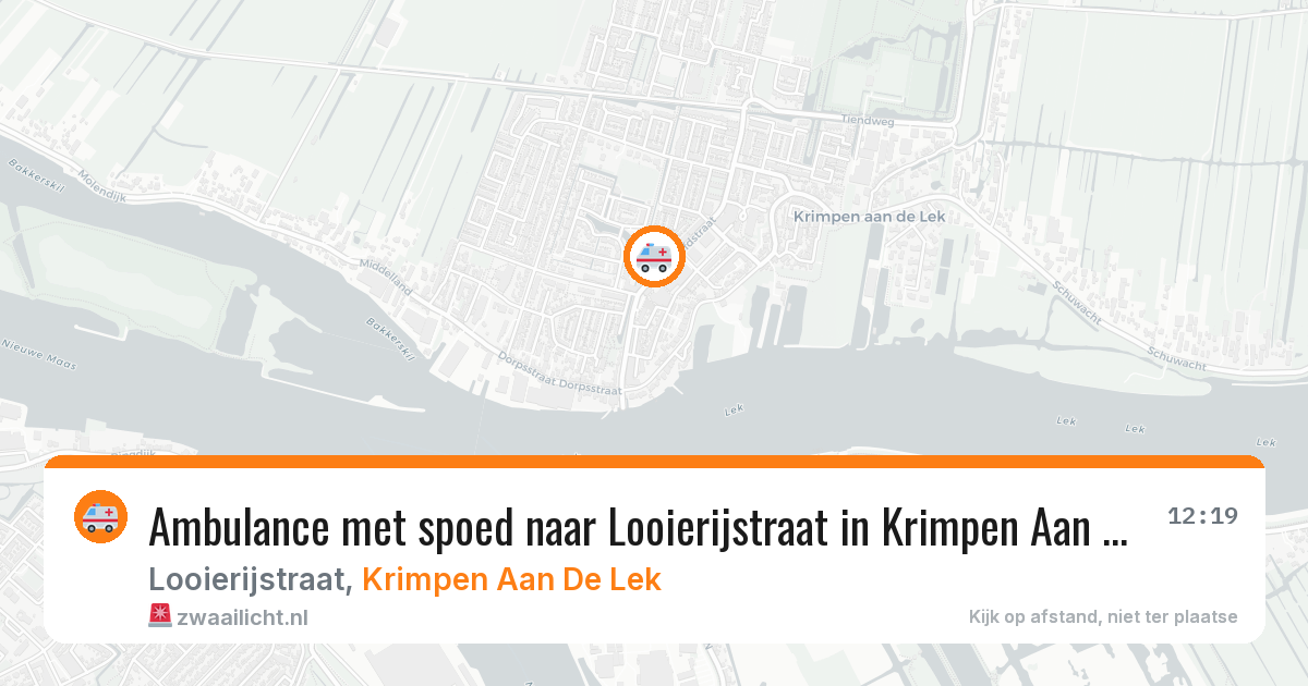 Ambulance met spoed naar Looierijstraat in Krimpen Aan De Lek — 9 jun 2026