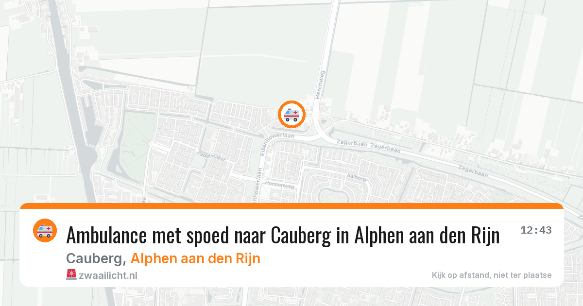 Ambulance met spoed naar Cauberg in Alphen aan den Rijn — 9 feb 2026