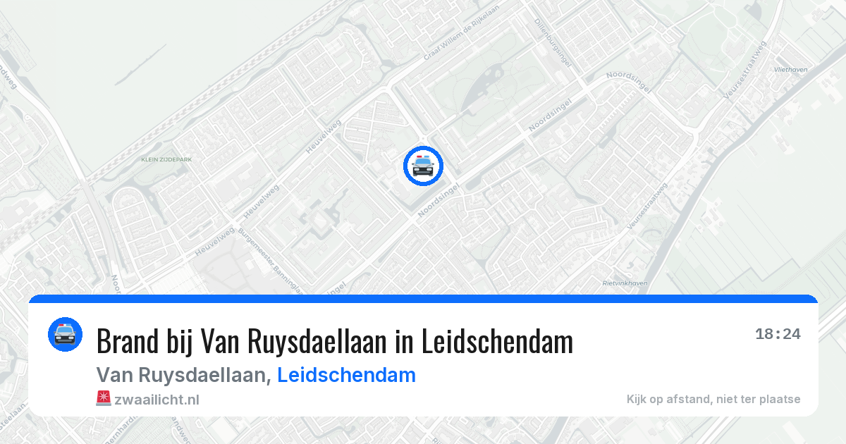 Brand bij Van Ruysdaellaan in Leidschendam — 19 jun 2026