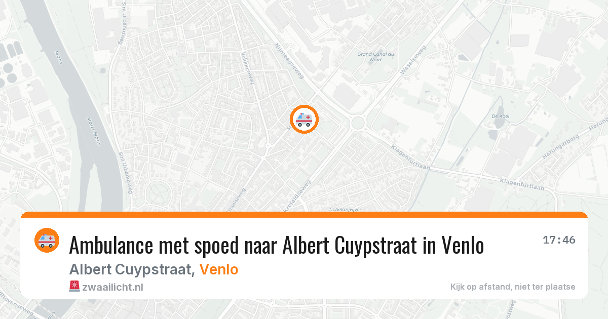 Ambulance met spoed naar Albert Cuypstraat in Venlo — 11 jul 2026