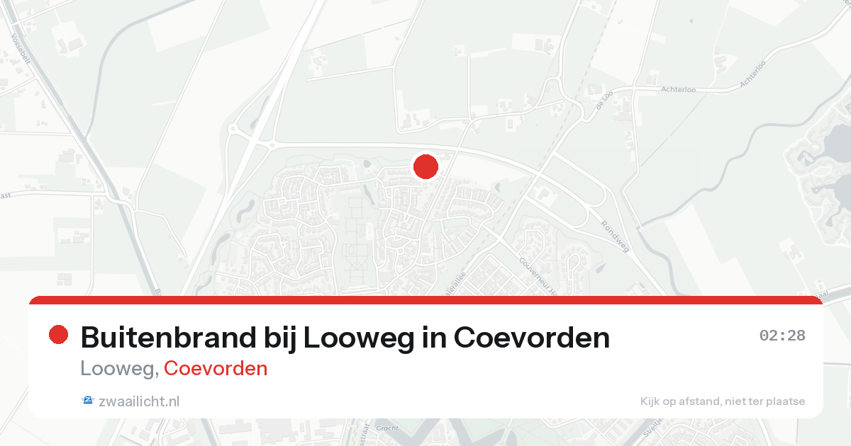 Buitenbrand bij Looweg in Coevorden — 12 aug 2026