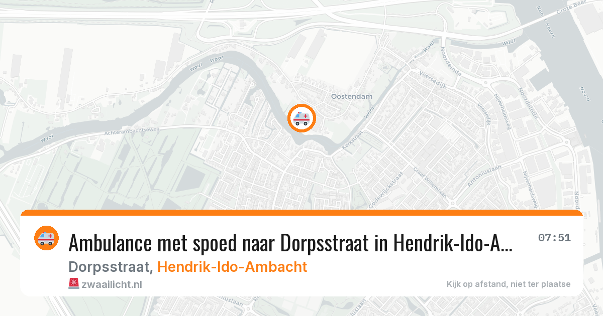 Ambulance met spoed naar Dorpsstraat in Hendrik-Ido-Ambacht — 30 jun 2026