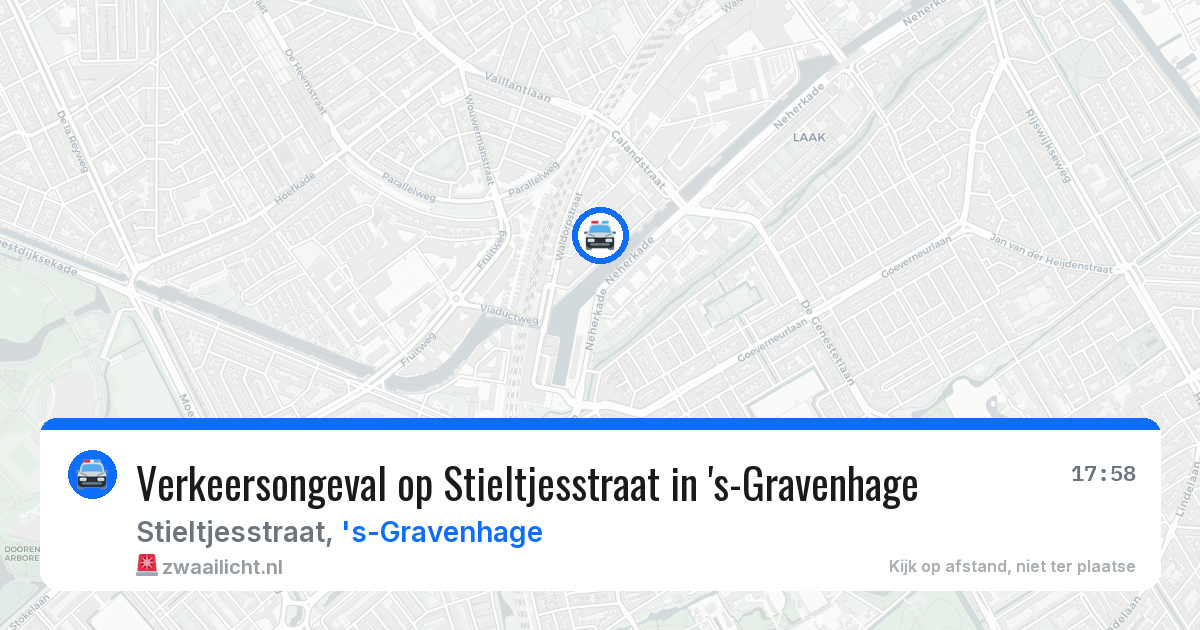Verkeersongeval op Stieltjesstraat in 's-Gravenhage — 10 mei 2026
