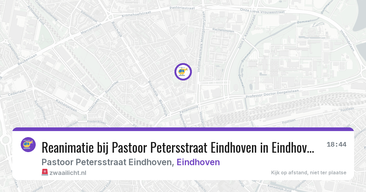 Reanimatie bij Pastoor Petersstraat Eindhoven in Eindhoven — 2 aug 2026