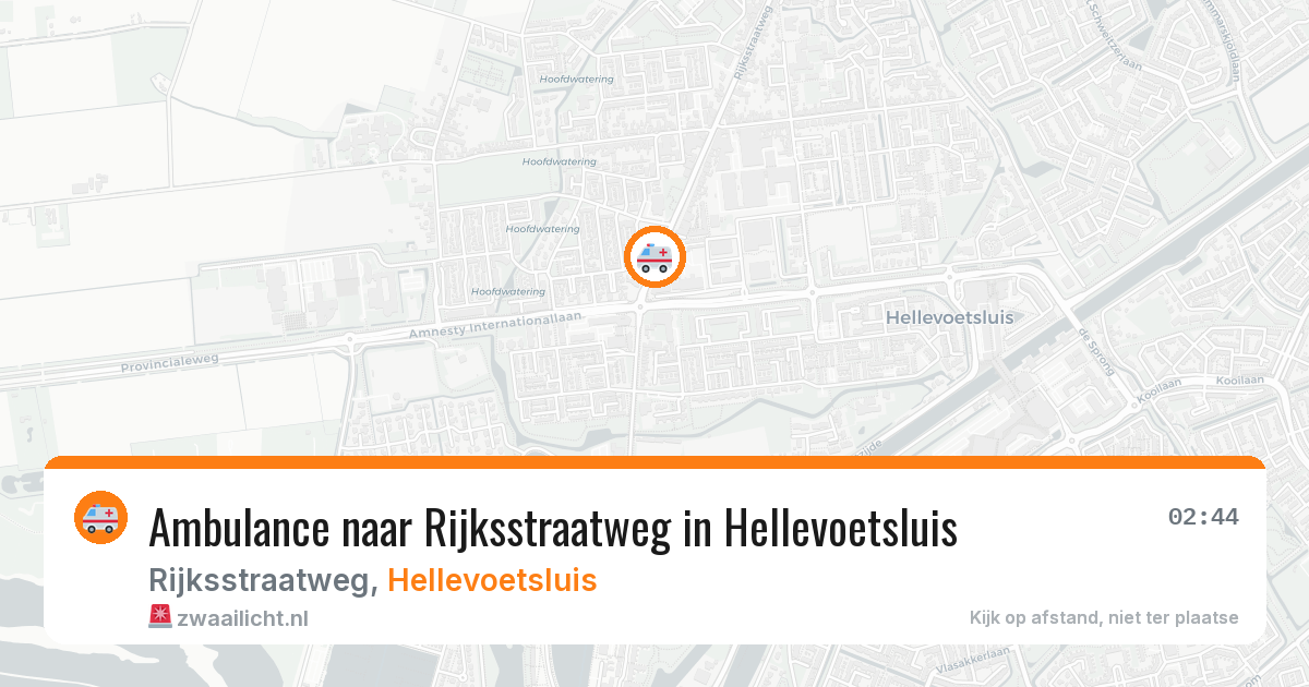 Ambulance naar Rijksstraatweg in Hellevoetsluis — 25 apr 2026
