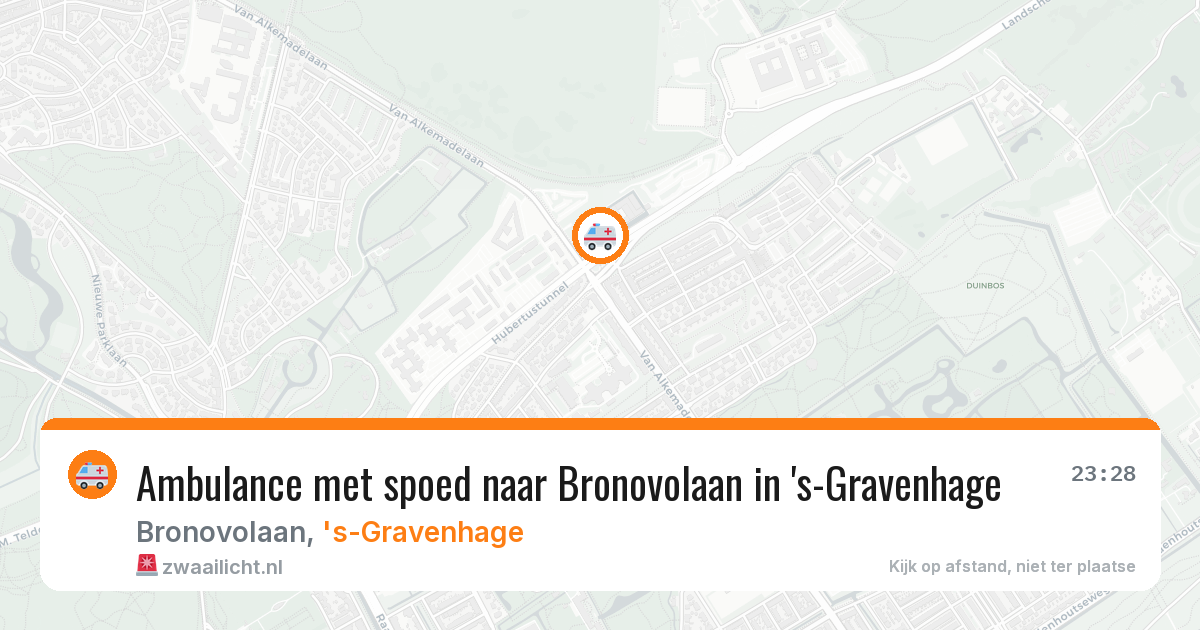 Ambulance met spoed naar Bronovolaan in 's-Gravenhage — 18 mrt 2026