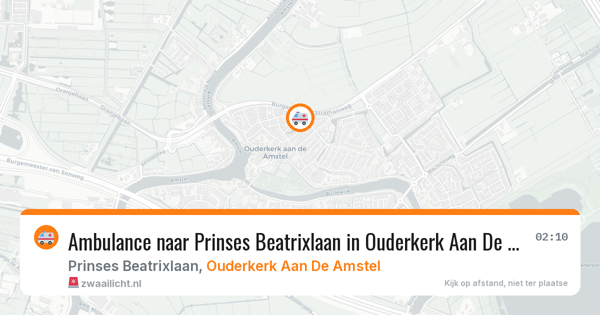 Ambulance naar Prinses Beatrixlaan in Ouderkerk Aan De Amstel — 27 apr 2026