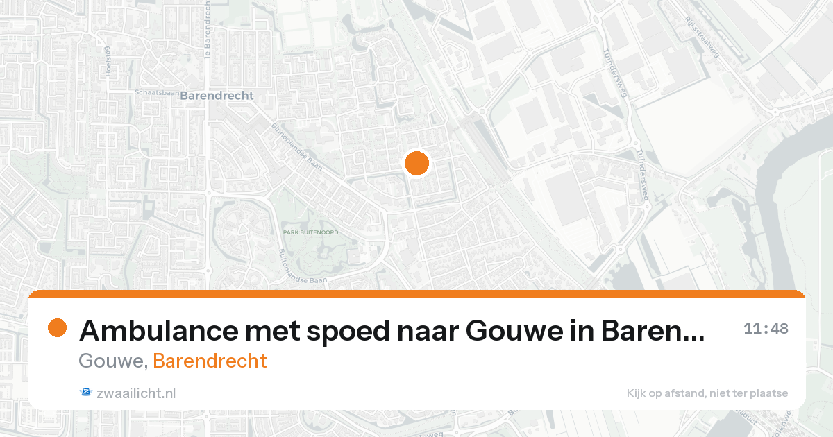 Ambulance met spoed naar Gouwe in Barendrecht — 28 mei 2026