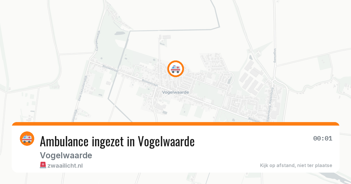 Ambulance ingezet in Vogelwaarde — 21 jun 2026