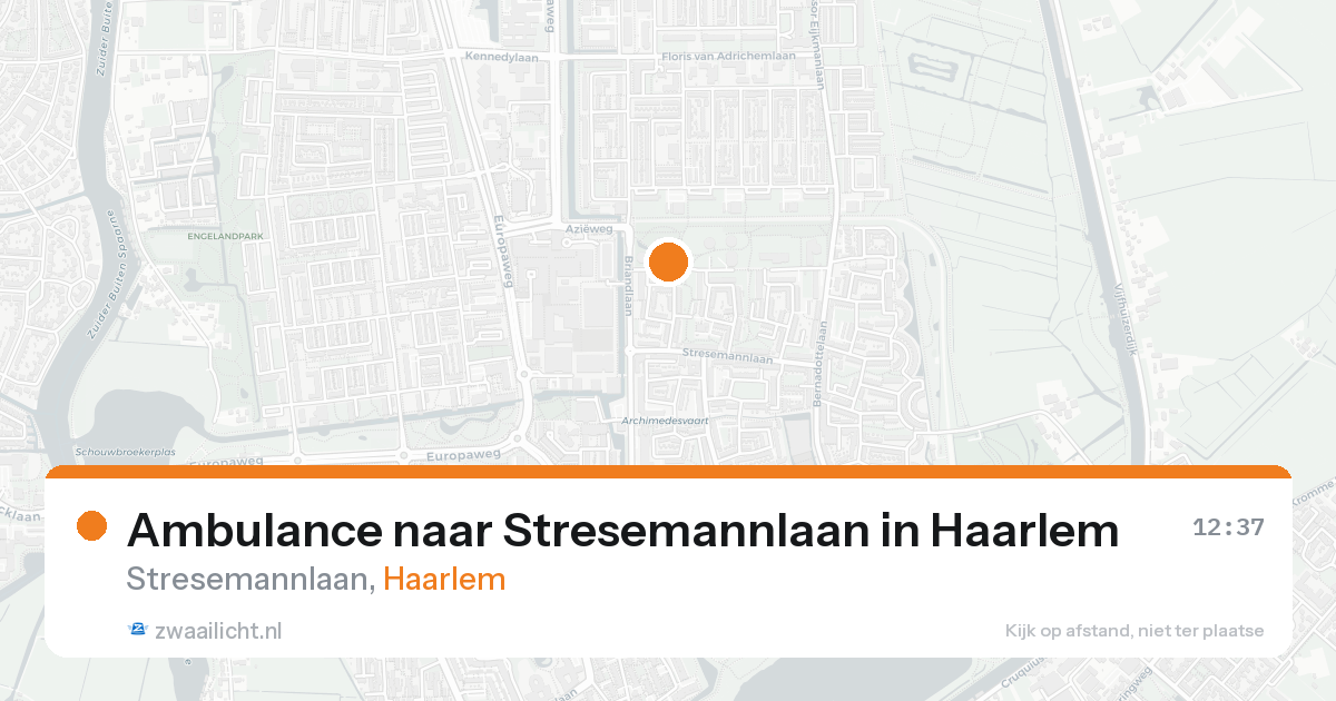 Ambulance naar Stresemannlaan in Haarlem — 29 mei 2026