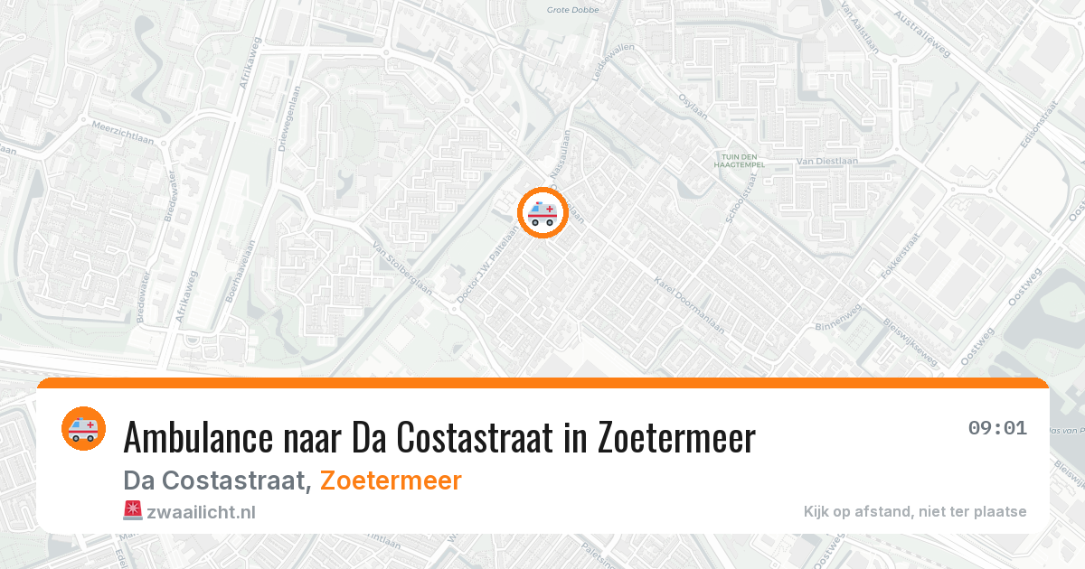 Ambulance naar Da Costastraat in Zoetermeer — 8 apr 2026